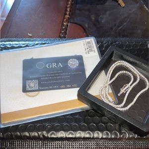 3MM Moissanite Diamond Tennis 925 Sterling VVS Necklace Passes Diamond Tester